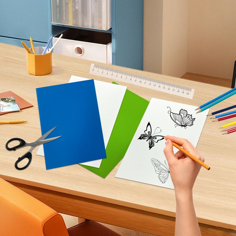 INCAUCA 12 Colors Shrink Plastic Sheet, Frosted Shrinking Paper, Shrink