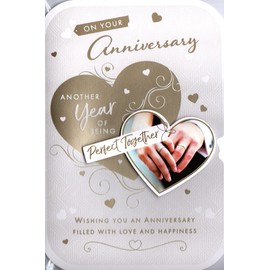 Happy Anniversary Card - On Your Anniversary - Another Year Perfect Together - Gold Foil