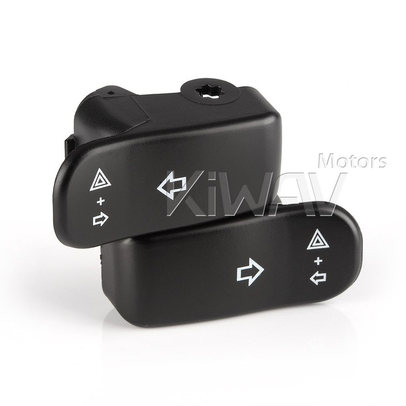 KiWAV ターンシグナル スイッチ エクステンション キャップ 黒 ウインカー スイッチ ハーレーダビッドソン OEM#71500179に適合する