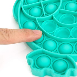 Excellentas Fidget Push Pop Toy, Set of 3, Air Cushion, Pop It Bubble, Anti-Stress Toy, Skill Game for Young and Old, Adults or Children, Car Fish Crab