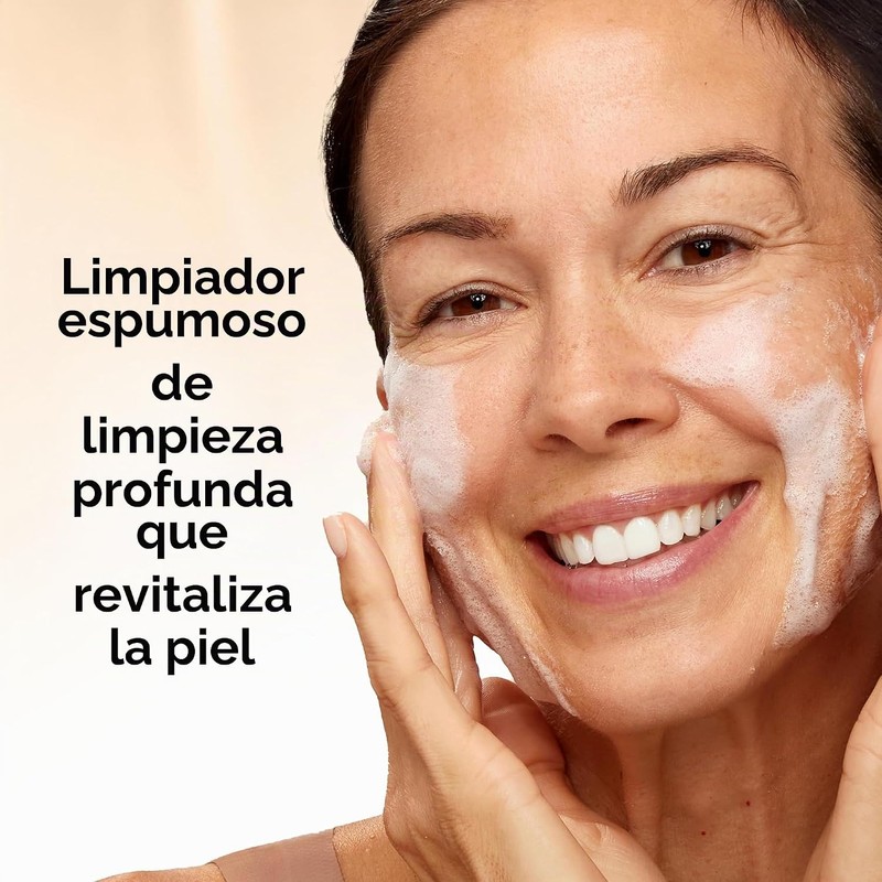 Foaming Face Wash by Olay Total Effects, Revitalizing Facial Cleanser,