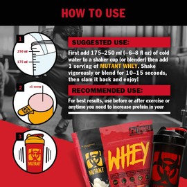 Mutant Mutant Whey ?100% Whey Protein Powder Shake, Gourmet Taste, 22g of Protein, Fast Absorbing, Easy Digesting, 5lbs - Vanilla Ice Cream