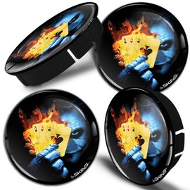 SkinoEu® 4 x 60mm 3D Gel Car Wheel Centre Universal Rims Hub Center Caps Vehicle Auto Tuning Emblem Joker Poker Cards C 28