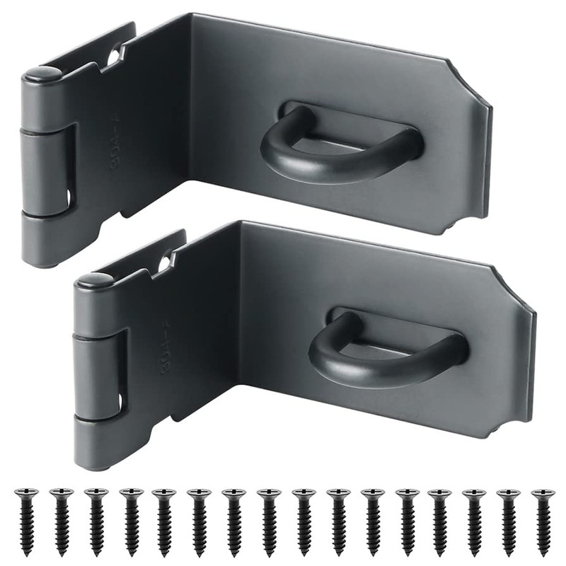 Sayayo Door Hasp Latch Lock 4 Inch Right Angle Padlock