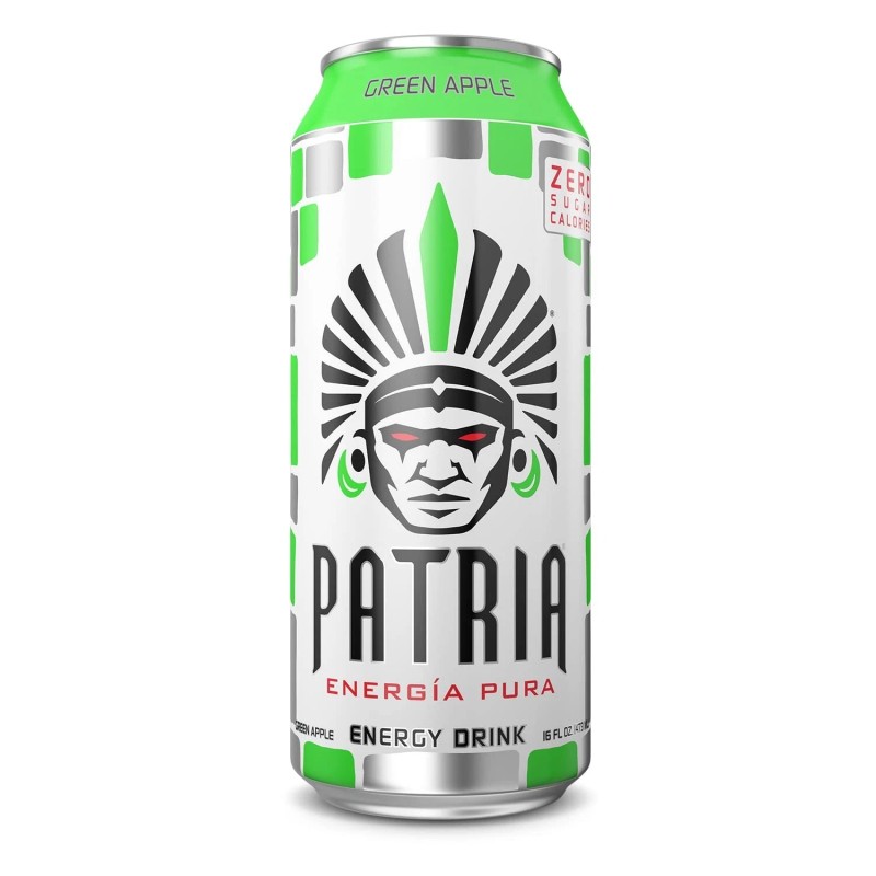 Patria Energia Pura Drink - 200mg Caffeine, 16oz Cans -