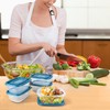 EFISH 10PCS Rectangle Plastic Portion Box Sets with Lids.Food Storage