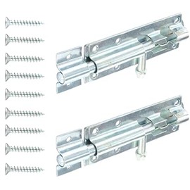 2X Zinc Heavy Duty Tower Bolt 6" Large Door Latch Garden Gate Shed Sliding Catch