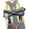 coool Wedding Gray Suspender & Bowtie - Children Toddler Baby