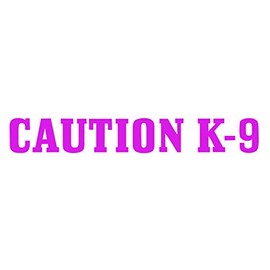 EZ-STIK Caution K-9 Sticker Decal Canine Dog K9 Wall Car K9 Decal Guard Dog Police Schutzhund (Light Pink, 6")