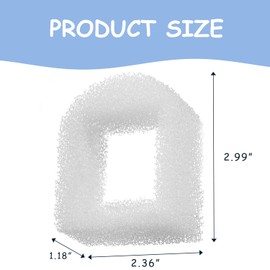 SHIGATSU Pet Fountain Replacement Foam Filters Compatible with Petsafe 360 Drinkwell Pet Fountain Filters（12PCS）