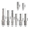 TIMESETL 8pcs Impact Adaptor Set - 1/4" 3/8" 1/2" Hex