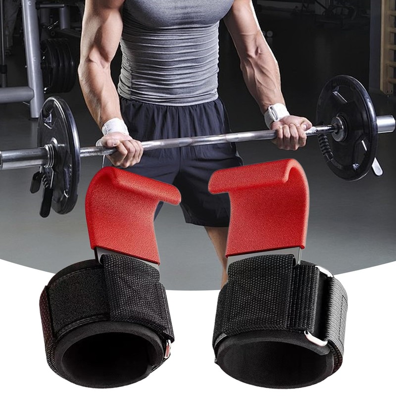 Wrist Straps for Weightlifting,Hook Grips for Deadlifts - Anti-Slip Padded
