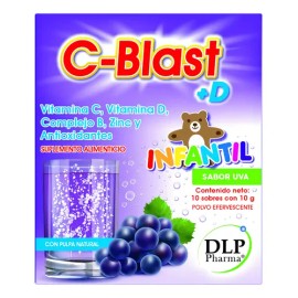 Blast Infantil Vitamina Complejo Zinc Sobres Sabor Uva