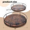 12 Inch Wood Lazy Susan, Rustic Brown Turntable Organizer with