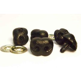 Sassy Bears 15mm Black Bear Safety Noses (10 noses) for Bears Dolls Puppets Crafts