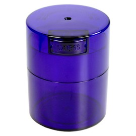Tightvac - Premium Airtight Herb Storage Container - Holds ½ oz to 3 ounces - Keep Your Herbs and Dry Goods Fresh and Flavorful. Blue Tint