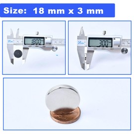 Super Strong Fridge Magnets, 18x3mm Neodymium Disc Magnets Large Crafts Magnet, Muti-Use Heavy Duty Rare Earth Magnet s for Crafts, Notice Board, DIY, Office