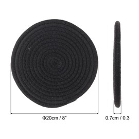PATIKIL Trivets for Hot Dishes 8 Inch, 5 Pack Trivets Mat for Hot Pots and Pans Heat Resistant Hot Pads Pot Holders for Kitchen Table Counter, Black