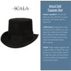 Scala Men's Wool Felt Topper Hat, Black, Large