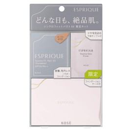 ESPRIQUE Synchrofit Pact EX Limited Kit Foundation OC-410 Ochre Set, 0.3 oz (9 g) + 0.6 g+ Case Included, Fragrance-free, 1 Piece