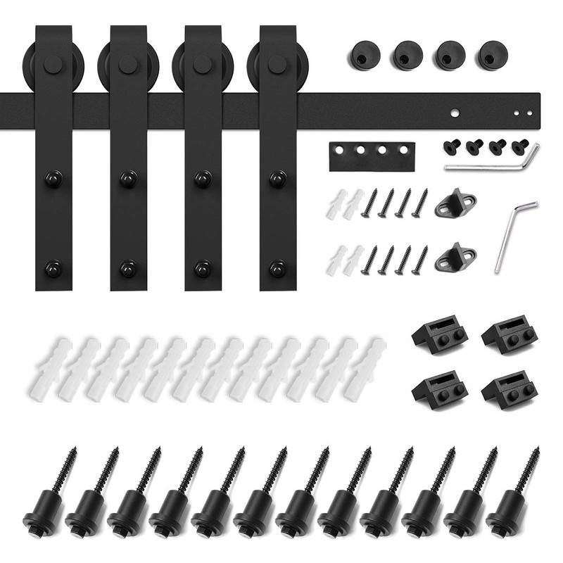 SMARTSTANDARD Double Sliding Barn Door Hardware Kit