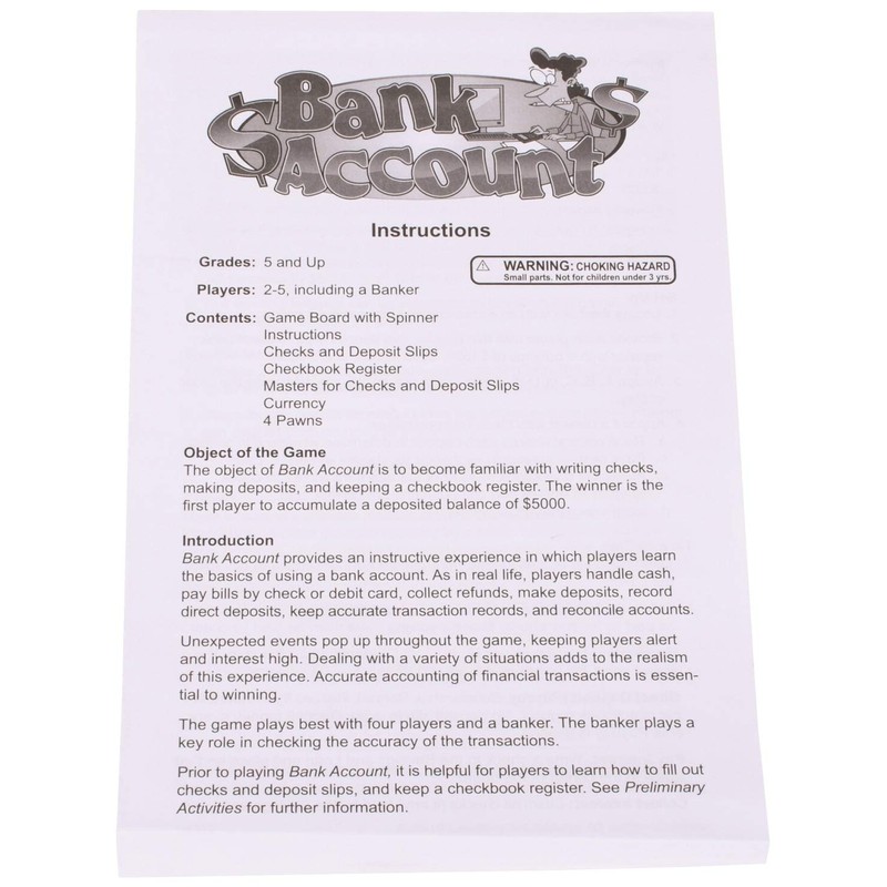 Learning ADVANTAGE-4377 Bank Account Money Game