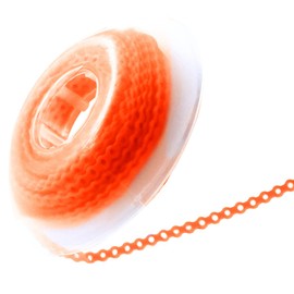 LA MIERE 1 Roll Orthodontic Rubber Chains, Braces Power Chains consisted force in closed, short, long 15''spools (closed, 0.113’’(2.5mm),Salmon)