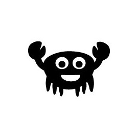 Stemplino® Ministempel® – Kuni Crab – 12 mm Diameter Wooden Stamp Children's Stamp Bullet Journal Stamp