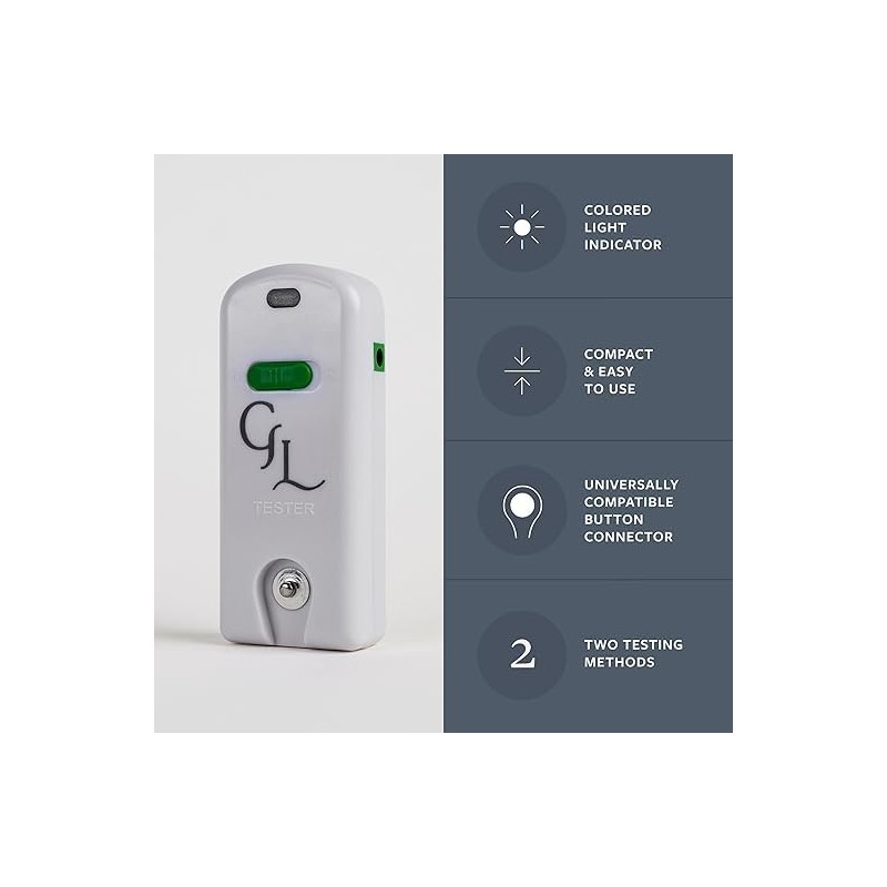 GroundLuxe Grounding Continuity Tester Kit – Battery‑Powered, 15 ft Cord Included