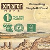 Xplorer Maps North Carolina Hand-Drawn Map – 24x18 Vintage-Style Lithographic