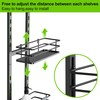 Orimade Adjustable Hanging Over the Shower Door Caddy with Hooks,