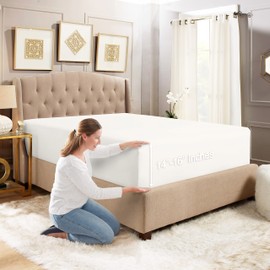 Empyrean Bedding Split King Fitted Sheet - Premium Split King Fitted Sheet Only - Moisture Wicking Fitted Sheet Split King Fits Up to 16 Inches Deep Pocket - Fade Resistant - White