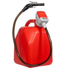 TERA PUMP - Auto Stop Fuel Transfer Pump - with Universal Built-in Adapter, 39" Strong Vinyl Hose for Gasoline, Diesel, E85, E15, Powerful Transfer at 2.7 Gallons per Min