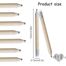 40 PCS Golf Pencils with Eraser, 4 inch/10 cm Mini Wood Pencils Half Pencils with Eraser Small Pencils Mini Pencils Bulk Short Wood Pencils Round Pencils Wedding Pencils Mini Pencils