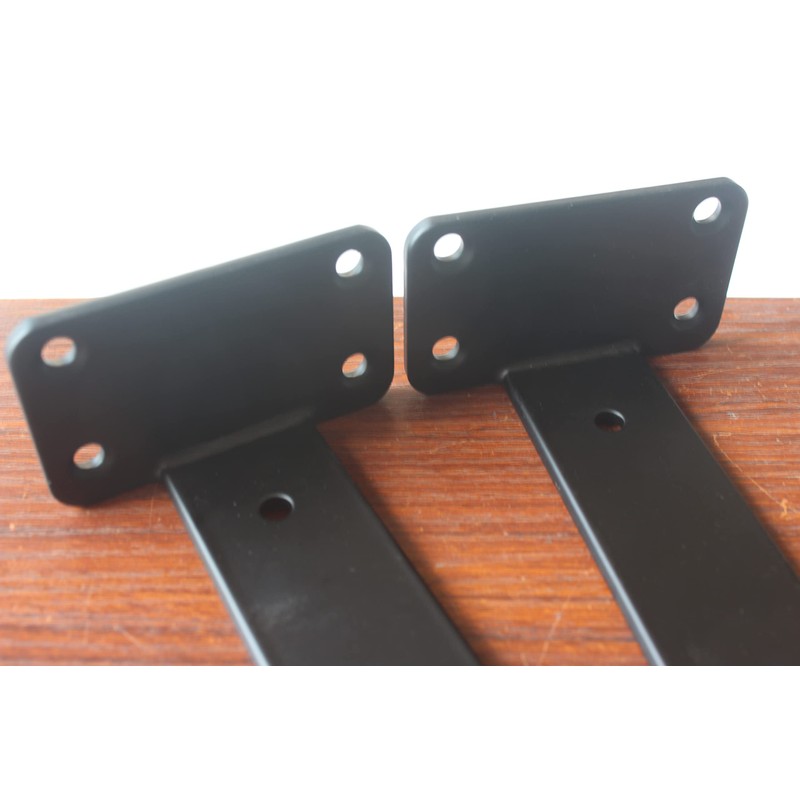 10 Pack - 8 inch Black Hidden L Shelf Bracket