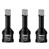 Mgtgbao 3pcs 1/2"(12mm) Dry Diamond Core Drill Bits, Vacuum Brazed