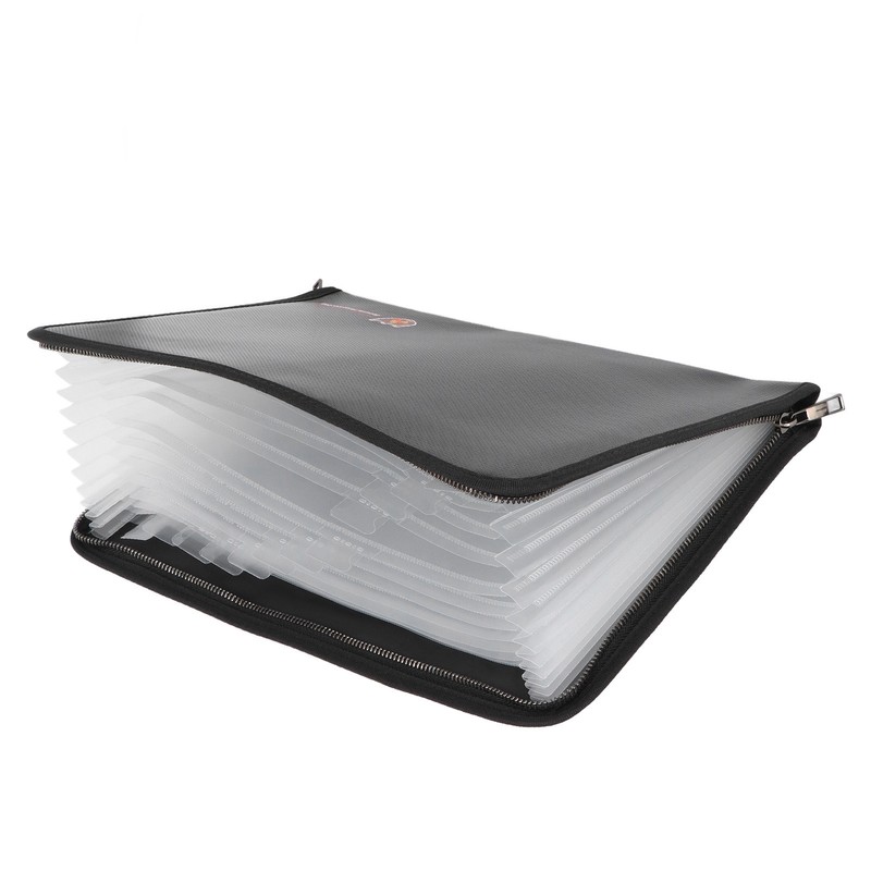 Fireproof File Folder Large Capacity 13 Layers Transparent Plastic Inner