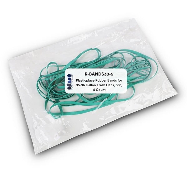 Plasticplace Rubber Bands for 95-96 Gallon Trash Cans, 30", 5 Count