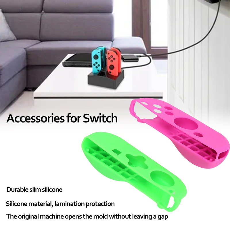 L086 Silicone Hand Grips AntiSlip Protective Case Compatible for Switch