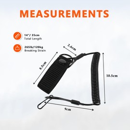 Spiral Elastic Secure Spring Lanyard With Convenient Snap-Button and Extended Coiled, Tactical Anti-Lost Lanyard Multi-Functional Accessory