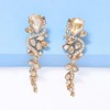 Colorful Rhinestone Statement Dangle Drop Earrings for Women Fashion Long