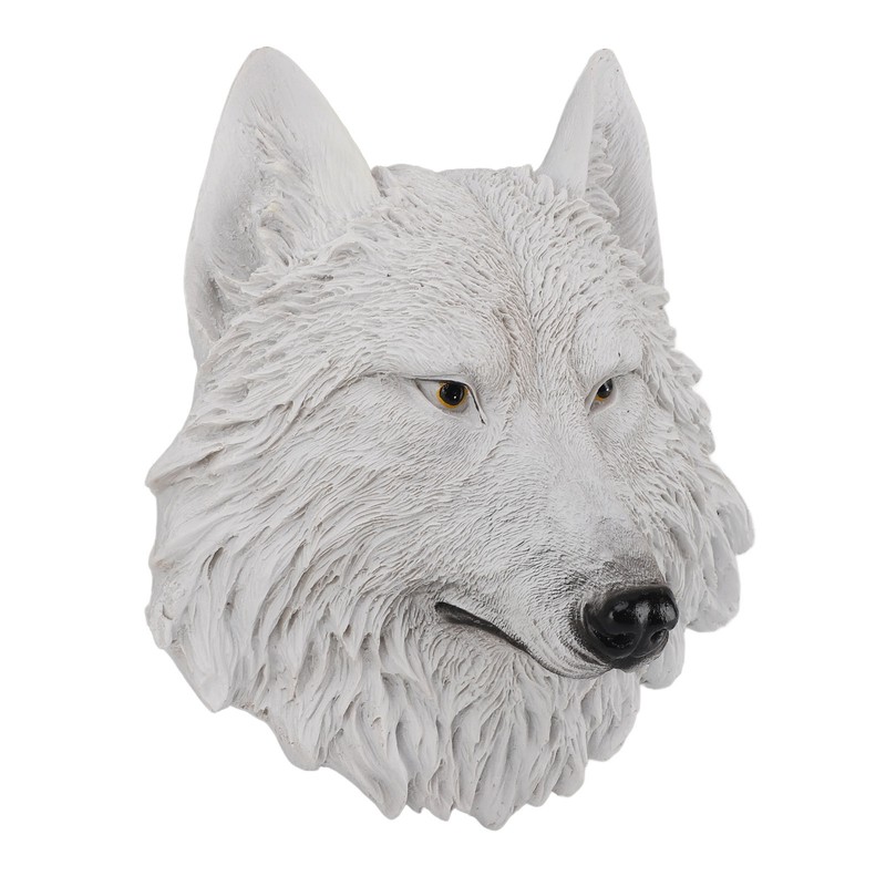 3D Simulation Animal Head Statues Wall Decor Resin Unique Exquisite
