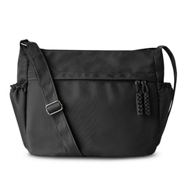 MOMOJULI Women Hobo Bag Large Crossbody Bag Multi-Pockets with Adjustable Shoulder Strap Black