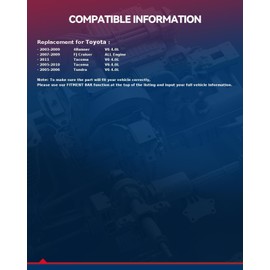 KAX HS26290PT Cylinder Head Gasket Kit/Set Compatible with Tacoma 2005-2011, 4Runner 2003-2009, Cruiser 2007-2009, Tundra 2005-2006 for 4.0L Engine Head Gasket Kits
