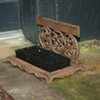 Cast Iron Scrollwork Boot Scrapers with Brushes, Set of 2