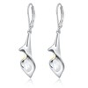 Calla Lily Dangle Earrings Lily Flower Drop Dangle Elegant Earring