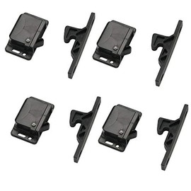 Decorite 5838-4 Pack - RV Cabinet Door Black Push Latch Grabber - Holder- 5lb - C3-805 - H315