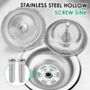 FunWorth 4Pcs 45mm Stainless Steel Hollow Screws, Sink Strainer Replacement