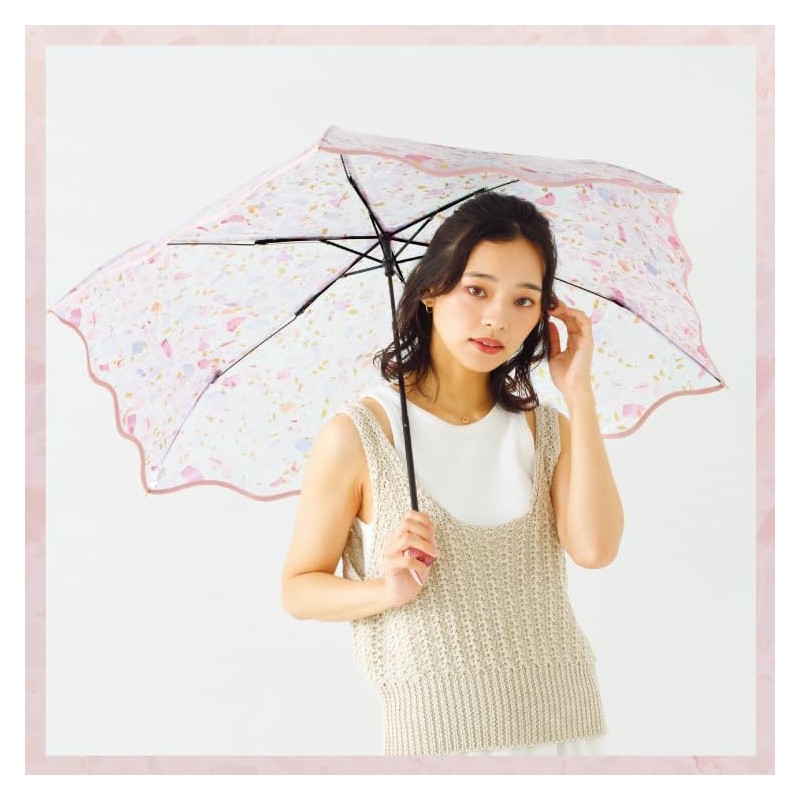 Wpc. PT-0070-002 Vinyl Umbrella, Mini Pink, Folding Umbrella, Ribs, 21.3