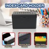 H4D Index Card Holder 3x5 Inches with 25 Plastic Dividers,